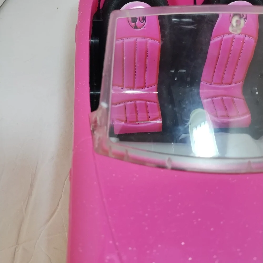 2013‎ Mattel Barbie Convertible Car Pink Sparkle Glitter Silhouette Toy Vehicle
